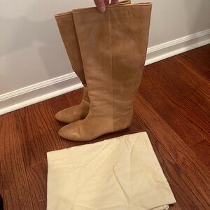Loeffler Randall Matilde Tan Knee-High Leather Boots